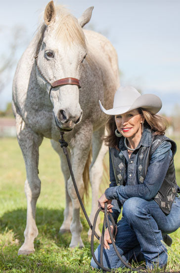 Sharon Camarillo wearing a white hat