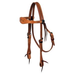 7110 Shaped Browband Headstall, Harness Leather