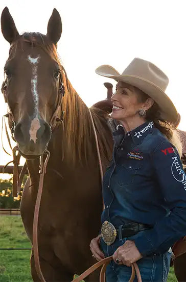 Sharon Camarillo wearing a white hat